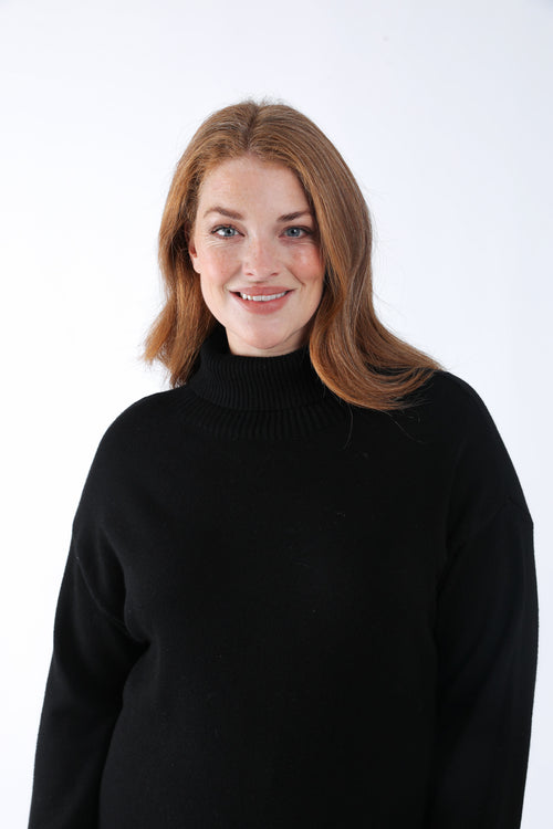 Robe pull unie-Paprika-1