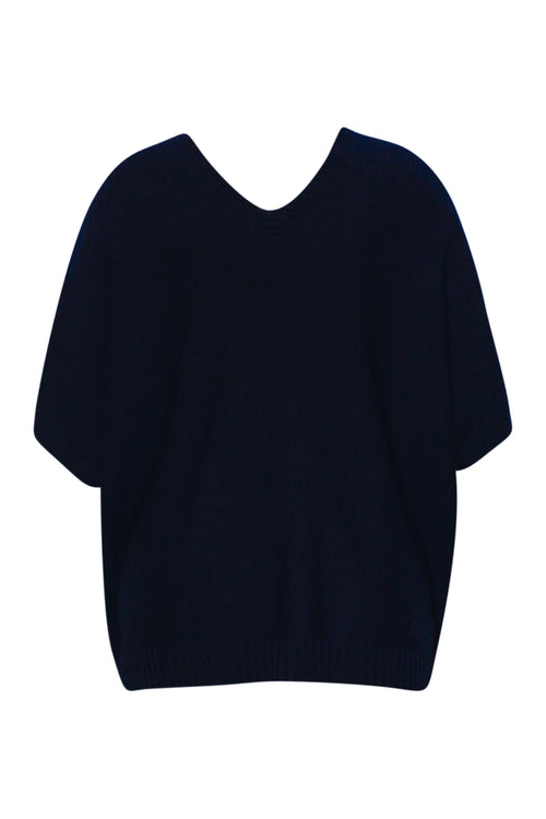 Pull court uni en viscose-Paprika-9