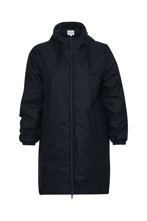 Parka mi-longue légère unie-Paprika-1