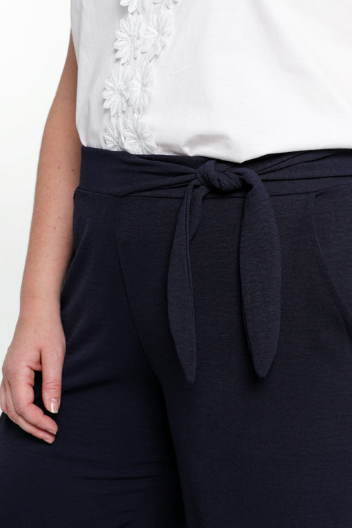 Pantalon large avec nœud-Paprika-4