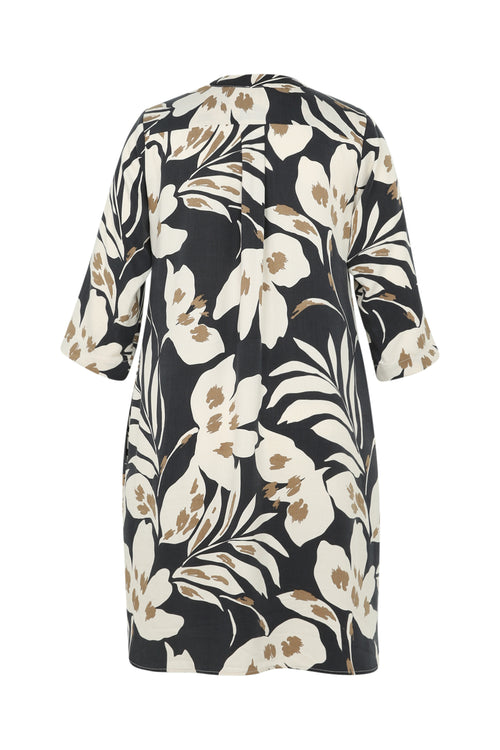 Robe à fleurs en viscose-Paprika-11