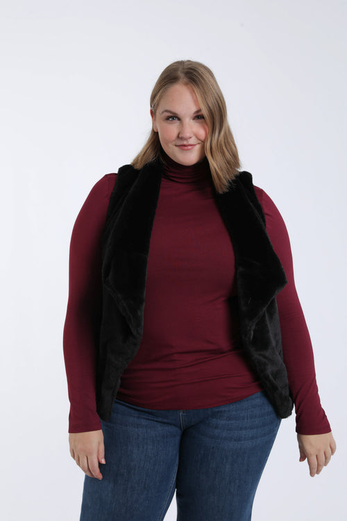 Veste en fausse fourrure-Paprika-2