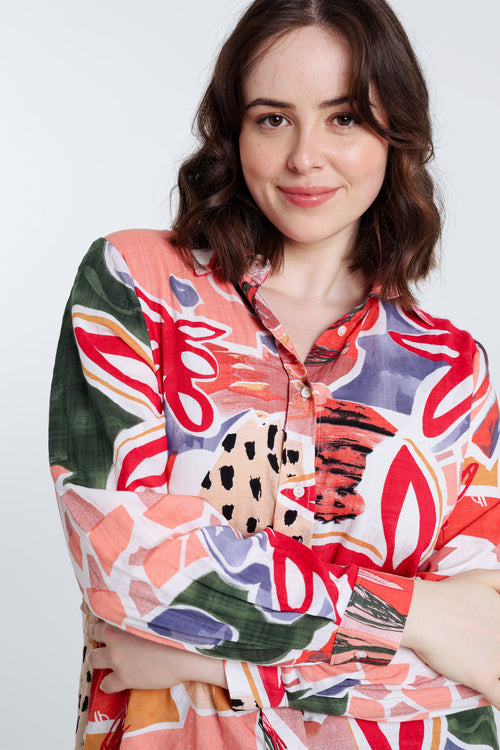 Chemise en coton-Paprika-5