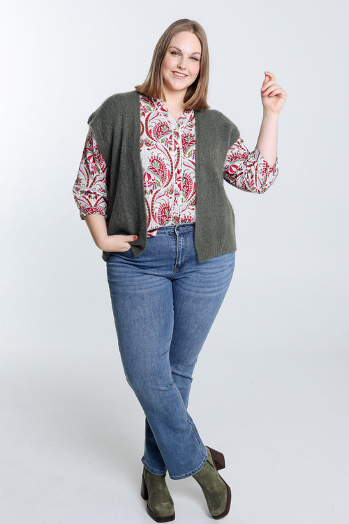 Gilet sans manches uni-Paprika-9