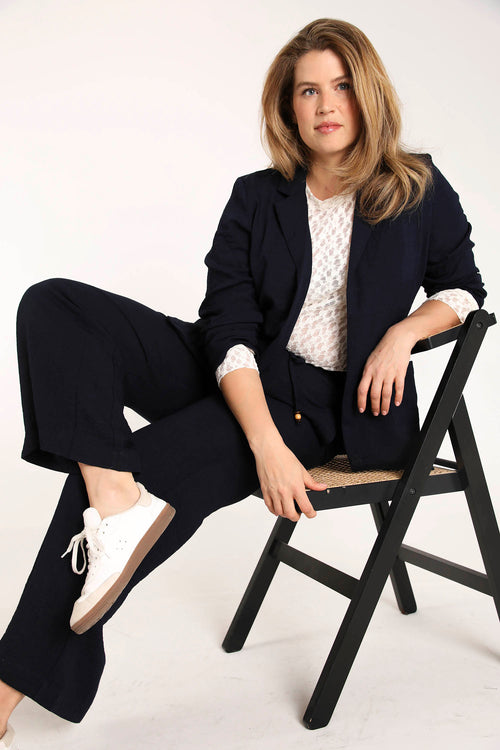 Blazer souple en viscose uni-Paprika-8
