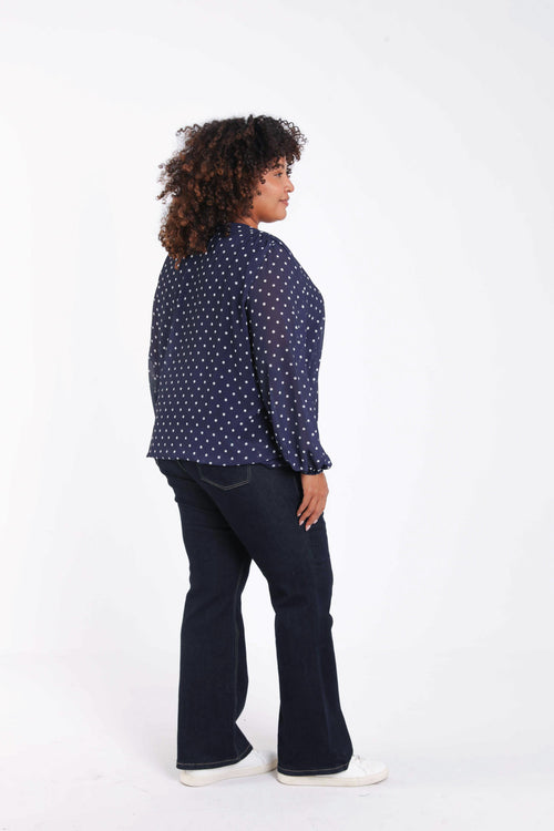 Blouse imprimé pois-Paprika-1