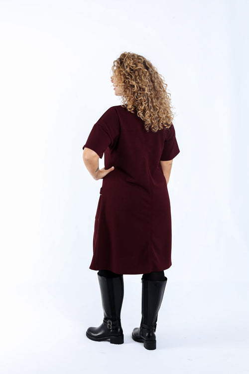 Robe courte unie-Paprika-2