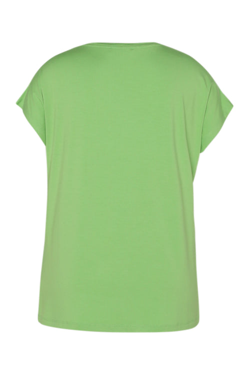T-shirt uni en viscose-Paprika-2