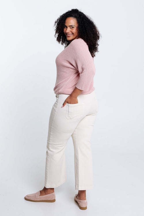 Pull  uni avec lurex-Paprika-7