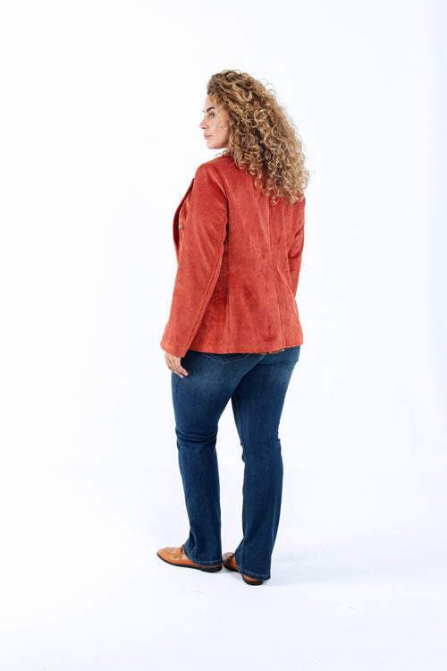 Blazer en velours-Paprika-2