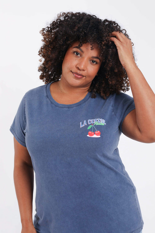 T-shirt en coton imprimé cerises-Paprika-7