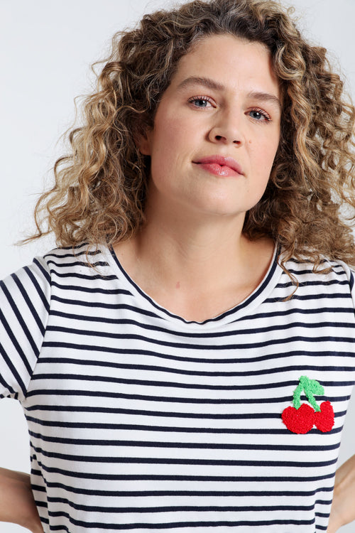 T-shirt marinière détail cerise-Paprika-6
