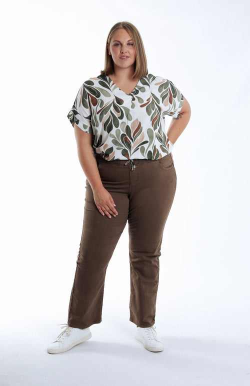 Jegging Lolly droit uni-Paprika-1