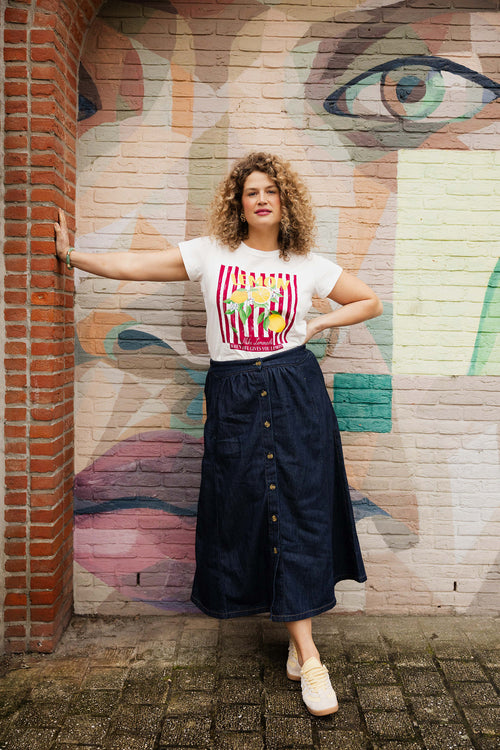 Denim brut / 46/48-Paprika-1