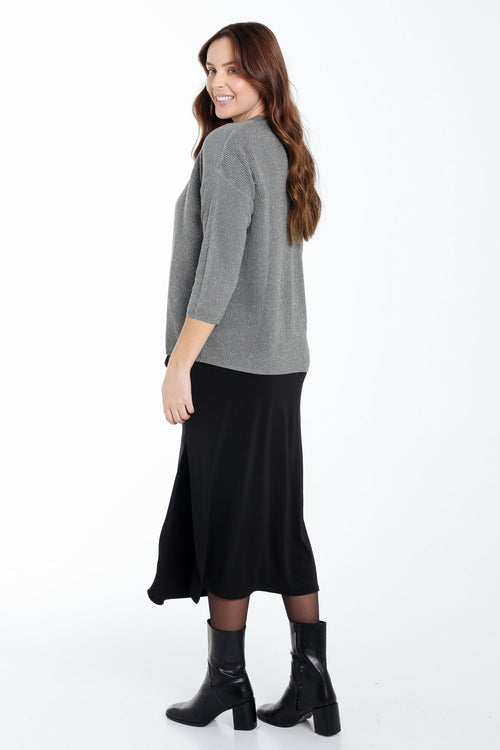 Cardigan en viscose avec lurex-Paprika-2
