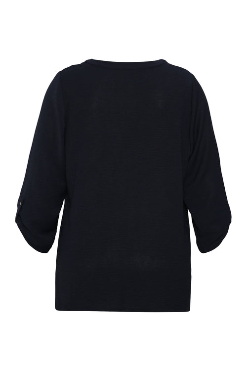 Blouse unie détail bijoux-Paprika-2