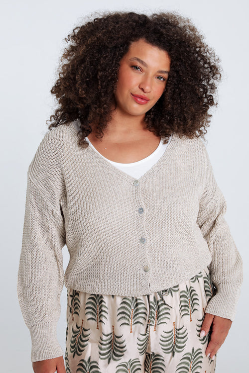 Cardigan boutonné uni-Paprika-1