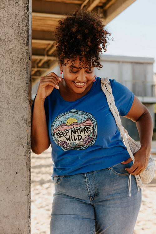 T-shirt en coton imprimé-Paprika-1