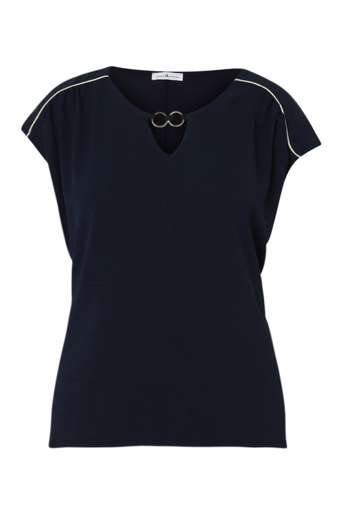 T-shirt bi-matière uni-Paprika-10