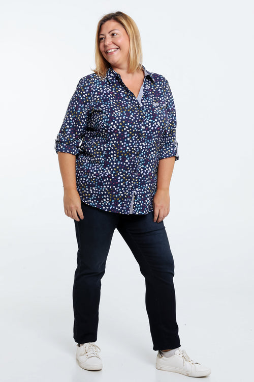 Chemise gaufrée cœurs-Paprika-9