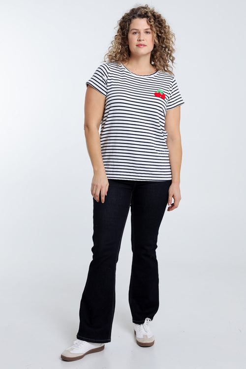 T-shirt marinière détail cerise-Paprika-7