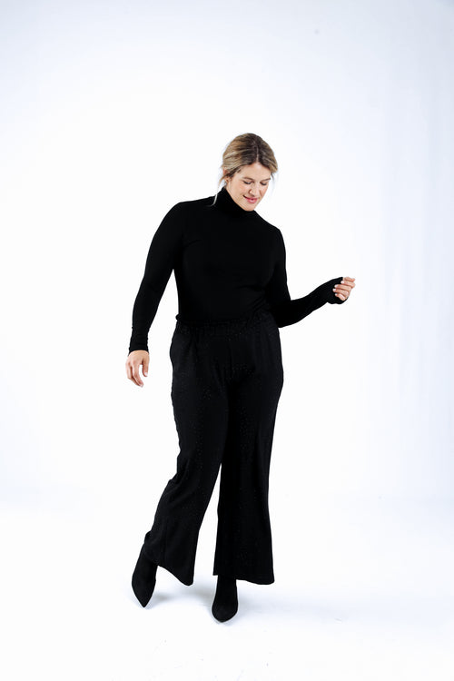 Pantalon large uni avec strass ton sur ton-Paprika-6