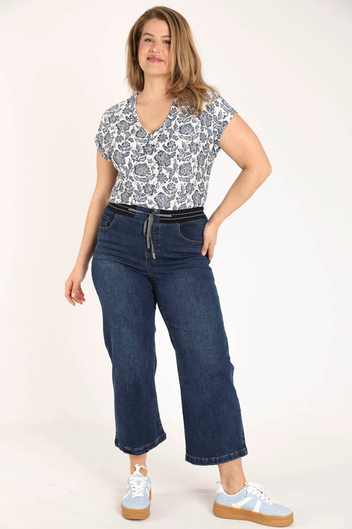 Jegging large Lolly 7/8 en denim-Paprika-8