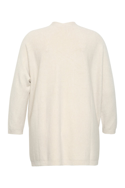 Cardigan long en viscose uni-Paprika-1