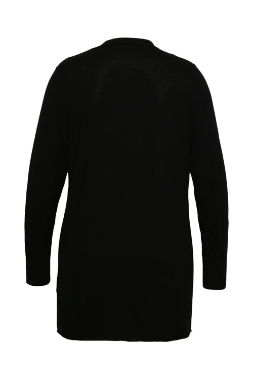 Cardigan fin en viscose uni-Paprika-11
