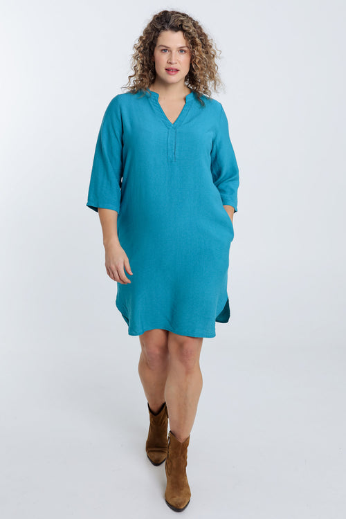 Robe tunique unie-Paprika-7