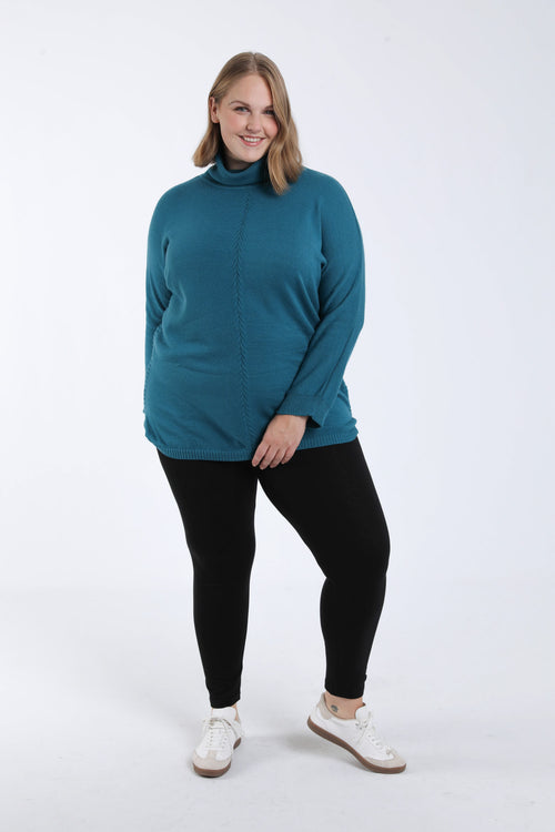 Legging long en coton bio uni-Paprika-7