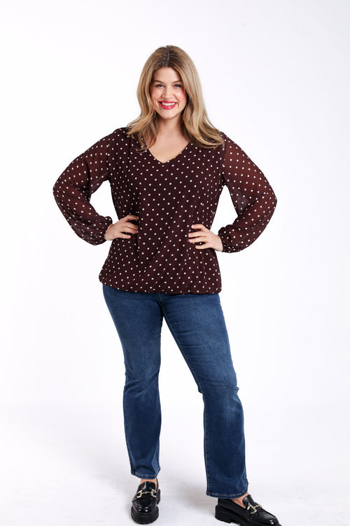 Blouse imprimé pois-Paprika-8