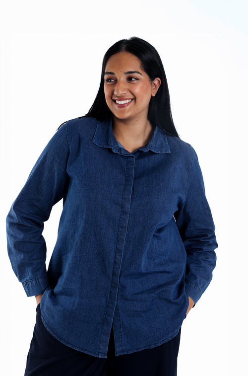 Chemisier en jeans-Paprika-1