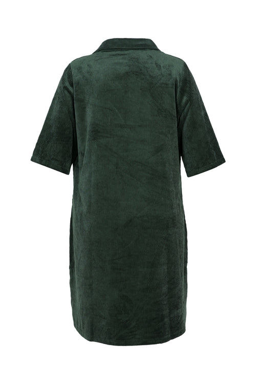 Robe courte unie en velours-Paprika-12