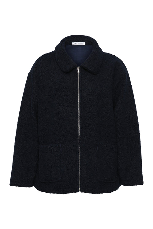 Manteau teddy uni-Paprika-1
