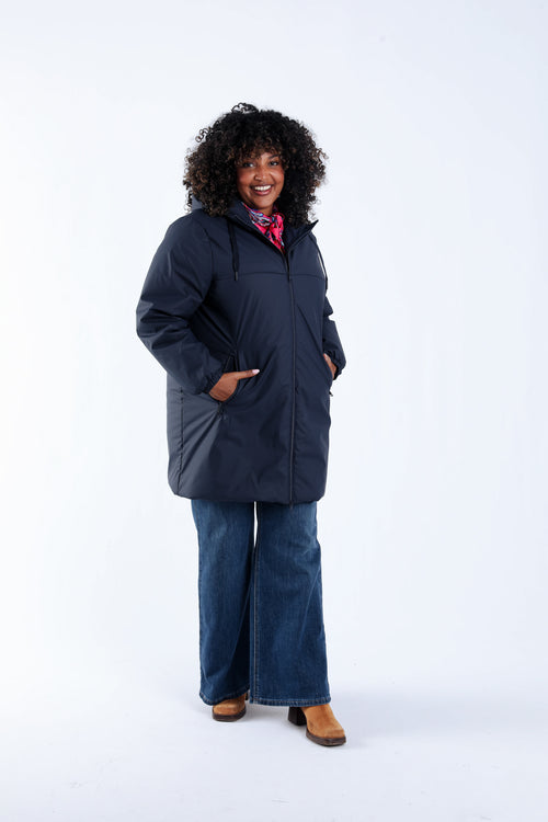 Parka mi-longue légère unie-Paprika-9