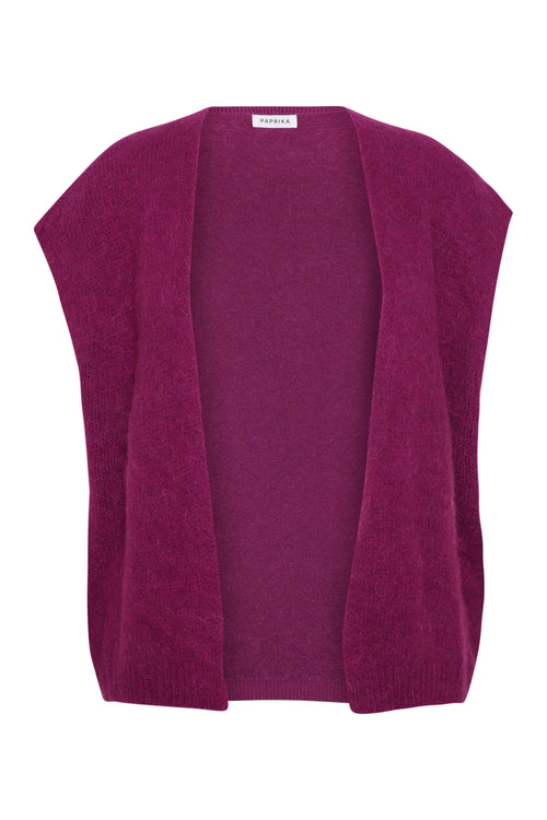 Gilet sans manches uni-Paprika-1