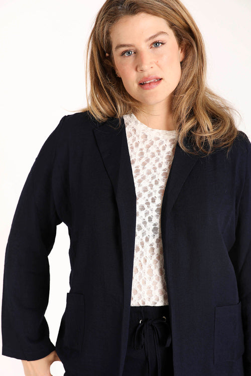 Blazer souple en viscose uni-Paprika-6