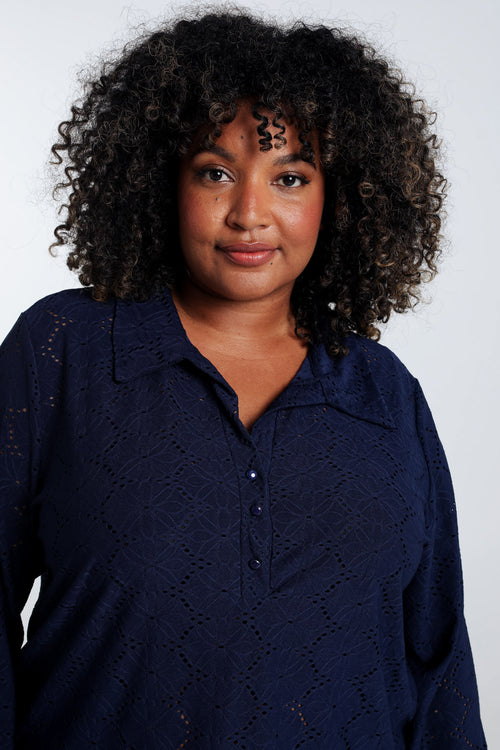 T-shirt uni ajouré-Paprika-5