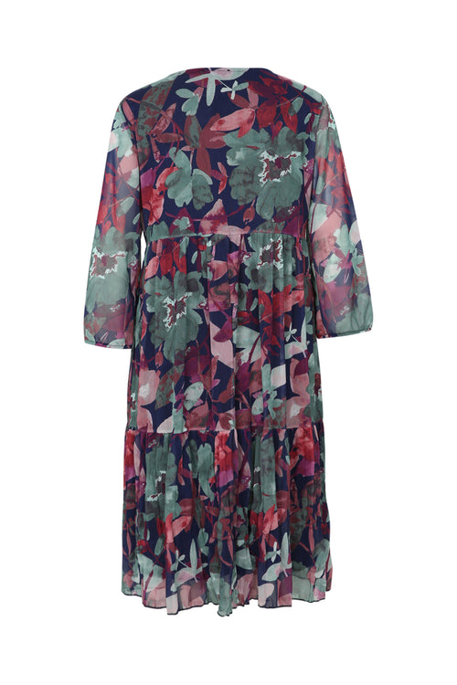 Robe tunique en résille froissée-Paprika-9