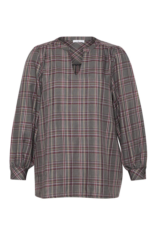Blouse à carreaux avec lurex-Paprika-7