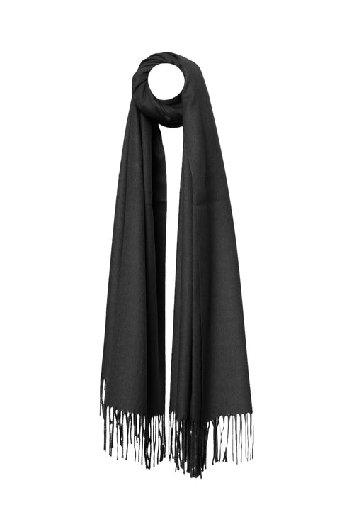 Écharpe en viscose et cachemire unie-Paprika-3