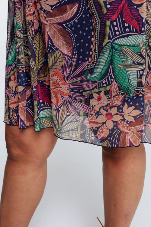 Robe en résille plissée-Paprika-6