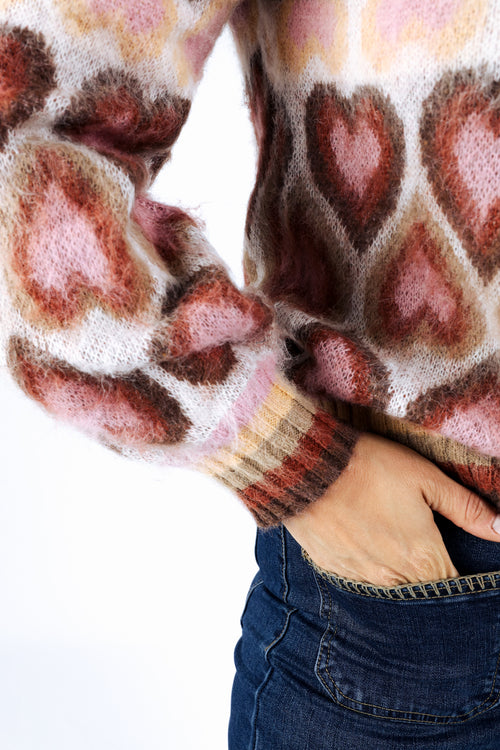 Pull motif coeur-Paprika-6