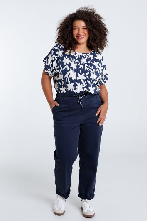 Pantalon chino en coton léger-Paprika-7