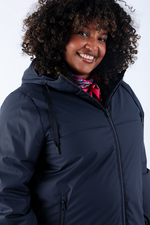 Parka mi-longue légère unie-Paprika-4