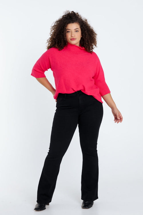 Jeans bootleg Lara L34-Paprika-9