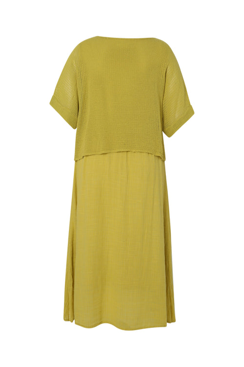 Robe 2en 1 en gaze de coton unie-Paprika-11