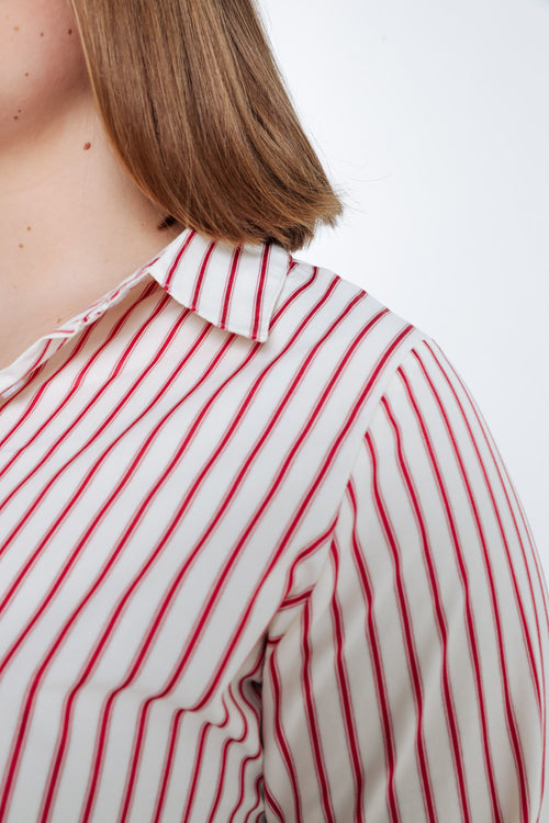 Chemise en coton rayée-Paprika-6