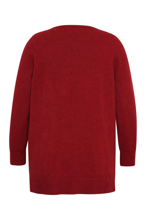 Cardigan en viscose uni-Paprika-2